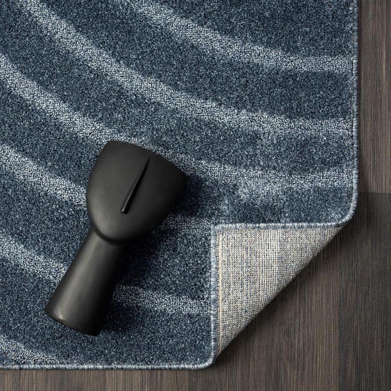 Luxe Weavers Modern Geometric Wave Blue 9x12 Area Rug