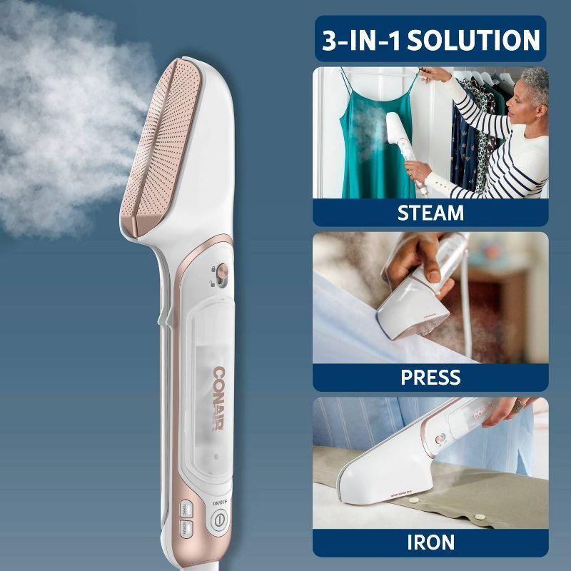 Conair Steam Stylist: Handheld Garment Steamer for Clothing, Travel, 1000W, Detachable Water Tank, 5 Min Steam Time