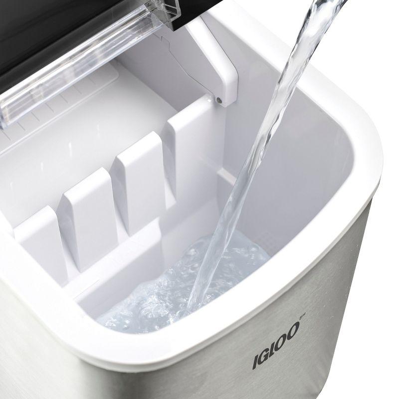 Igloo 26-Pound Automatic Self-Cleaning Portable Countertop Ice Maker Machine With Handle