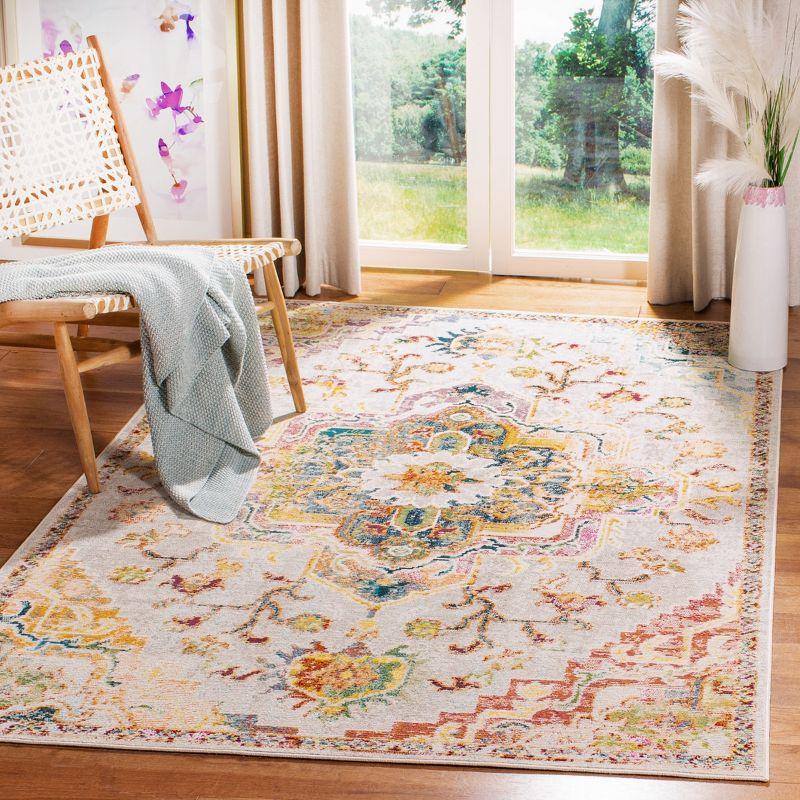 Elysian Light Blue Oriental Synthetic Rug - 3' x 5'