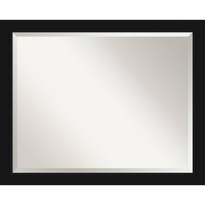 Amanti Art 31" x 25" Avon Framed Bathroom Vanity Wall Mirror Black: Modern Rectangular, Satin Finish, No Assembly Required