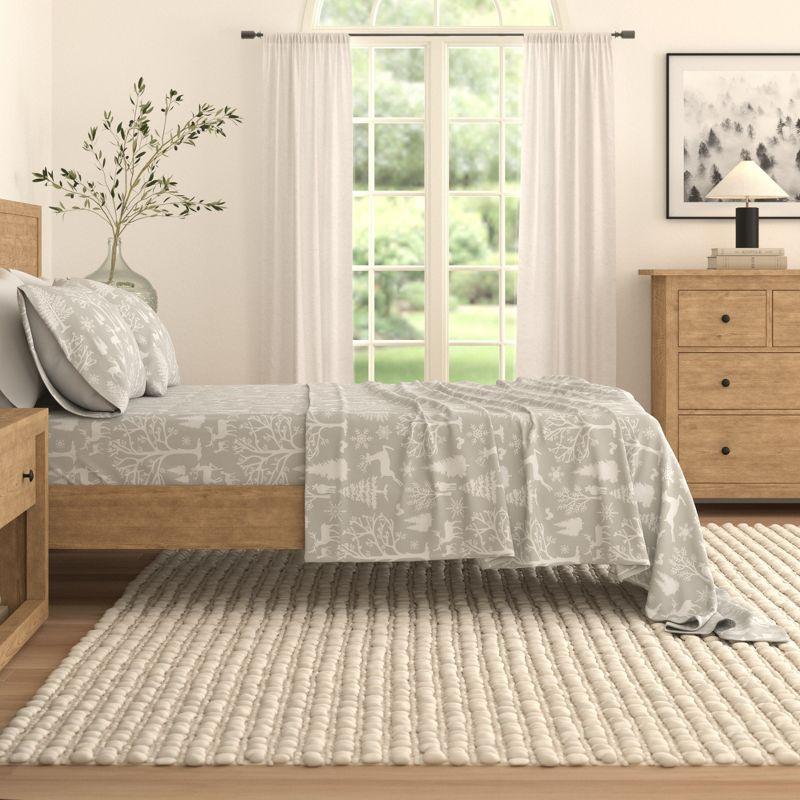 100% Turkish Cotton Holiday Printed Flannel Sheet Set