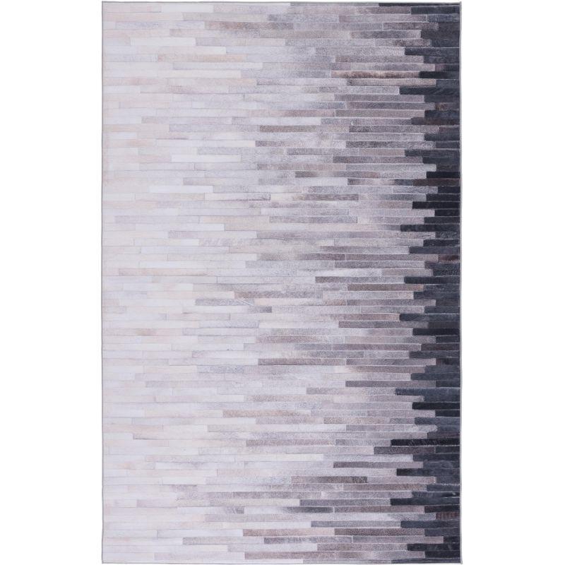 Faux Hide FAH514 Power Loomed Machine Washable Area Rug - Ivory/Grey - 3'x5' - Safavieh.