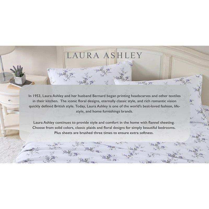 Full 300 Thread Count Printed Pattern Cotton Sheet Set Blue Hint - Laura Ashley