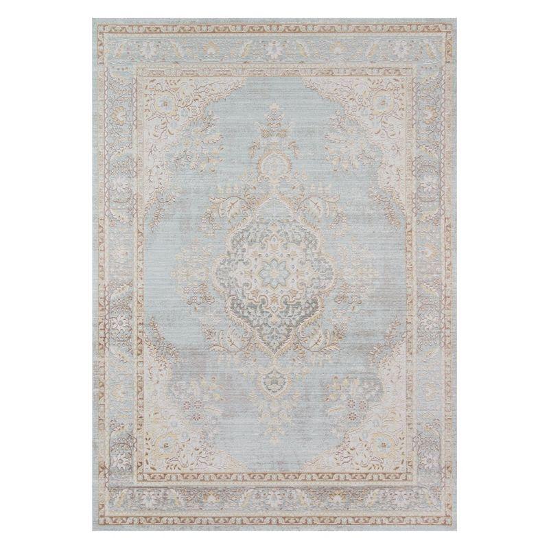 Isabella Charli Braided Blue Synthetic Rectangular Rug - 2' x 3'