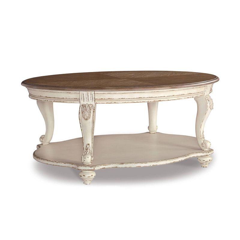 Signature Design By Ashley Casual Realyn Coffee Table White/Brown