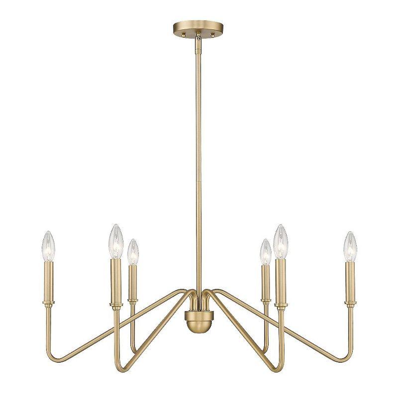 Kennedy Brushed Champagne Bronze 6-Light Chandelier