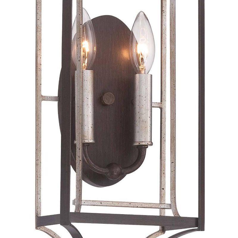 Minka Lavery Industrial Wall Light Sconce Rubbed Sienna Hardwired 7" 2-Light Fixture for Bedroom Bathroom Vanity Reading Hallway