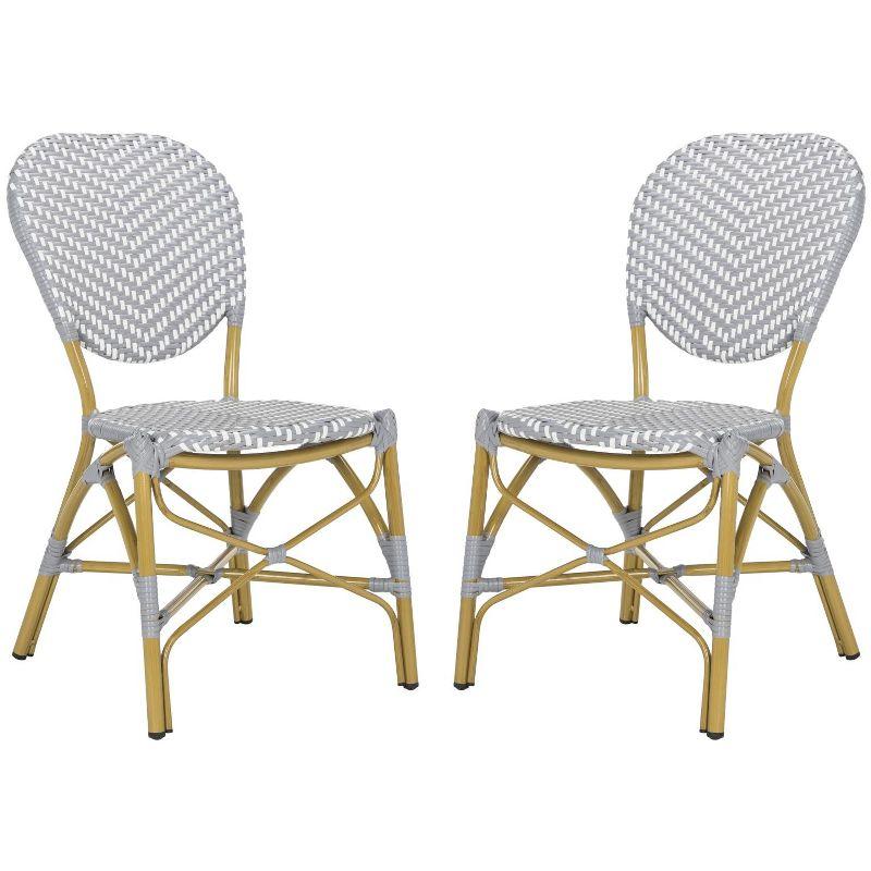 Lisbeth Side Chair (Set Of 2) - Indoor/Outdoor - PAT4010 - Gray/White - Safavieh