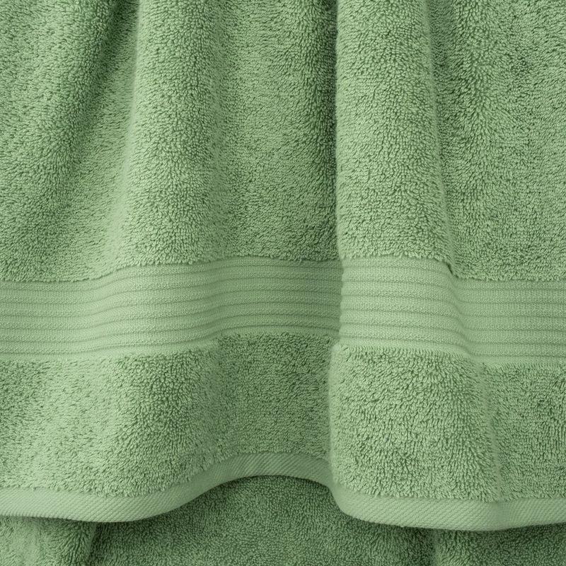 American Soft Linen Bekos 6 Piece Towel Set, 100% Cotton Bath Towel Set for Bathroom, Sage Green