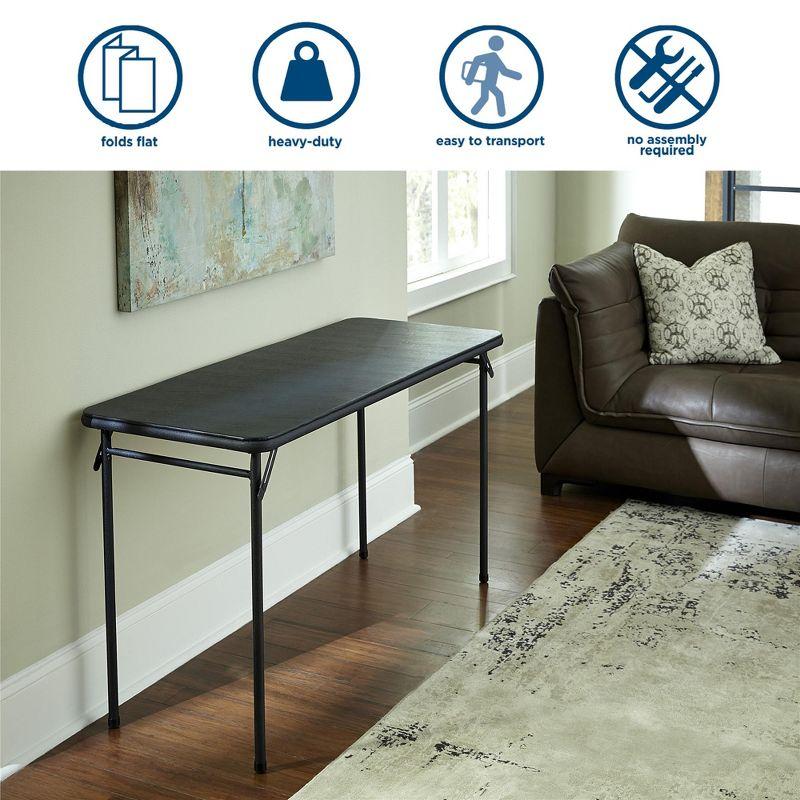 COSCO 20" x 48" Vinyl Top Serving Folding Table