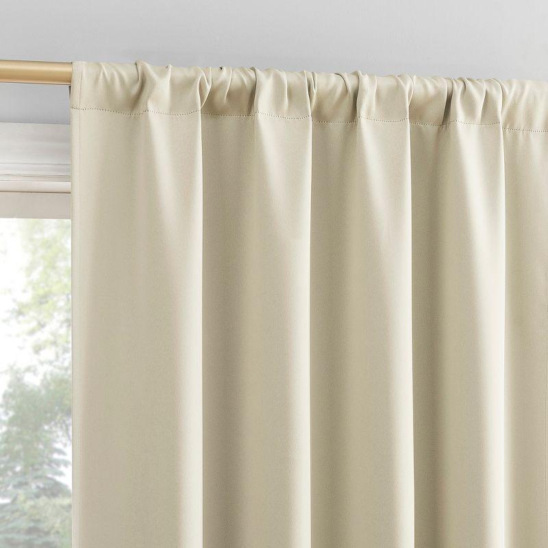 Cream Blackout Rod Pocket Curtain Panel 40" x 84"