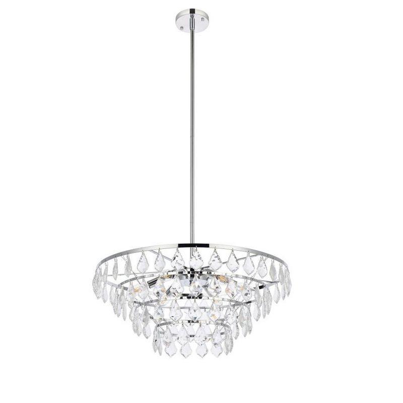 Elegant Lighting Ella 24 inch pendant in chrome