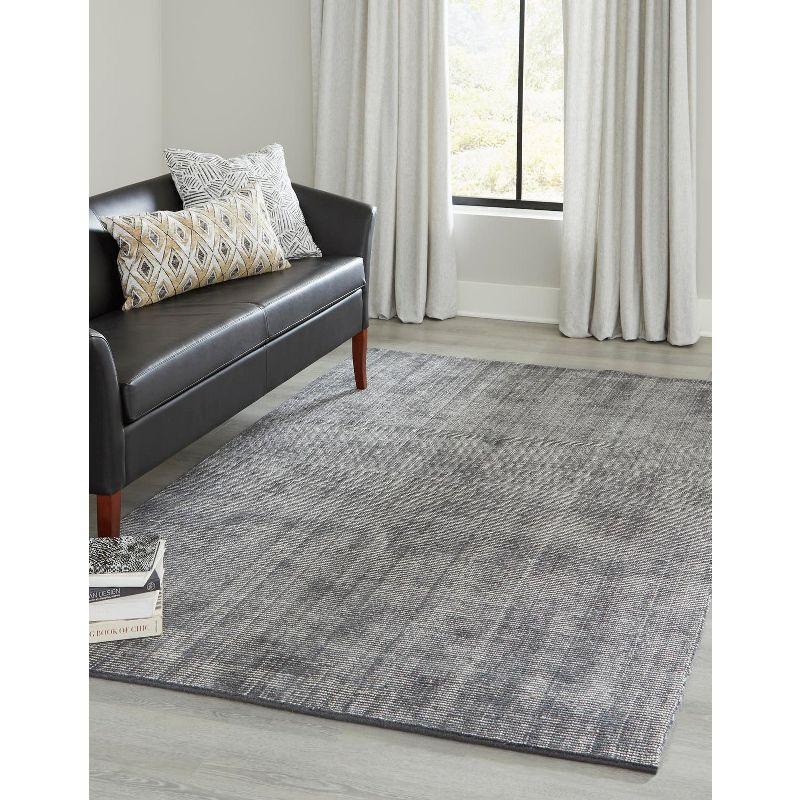 Earl Grey Hand-Knotted Wool Rectangular Indoor Rug