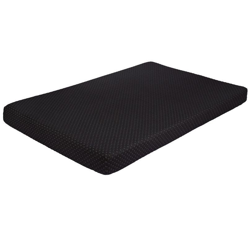 Full Size Black Memory Foam Pillowtop Futon Mattress