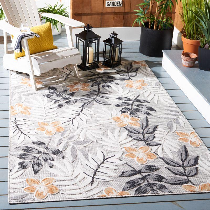 Cabana CBN405 Loomed Indoor/Outdoor Area Rug - Grey/Ivory - 5'1"x7'6" - Safavieh