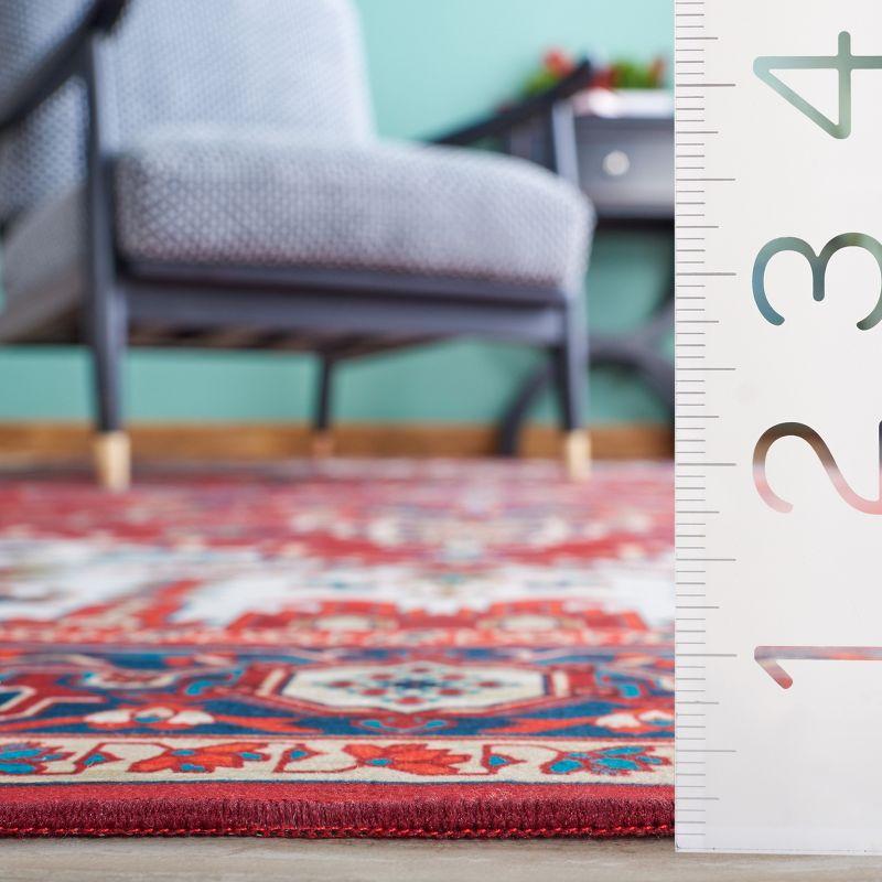 Tucson Vintage Persian TSN101 Power Loomed Machine Washable Skid-Resistant Indoor Area Rug - Red/Blue - 6'x9' - Safavieh