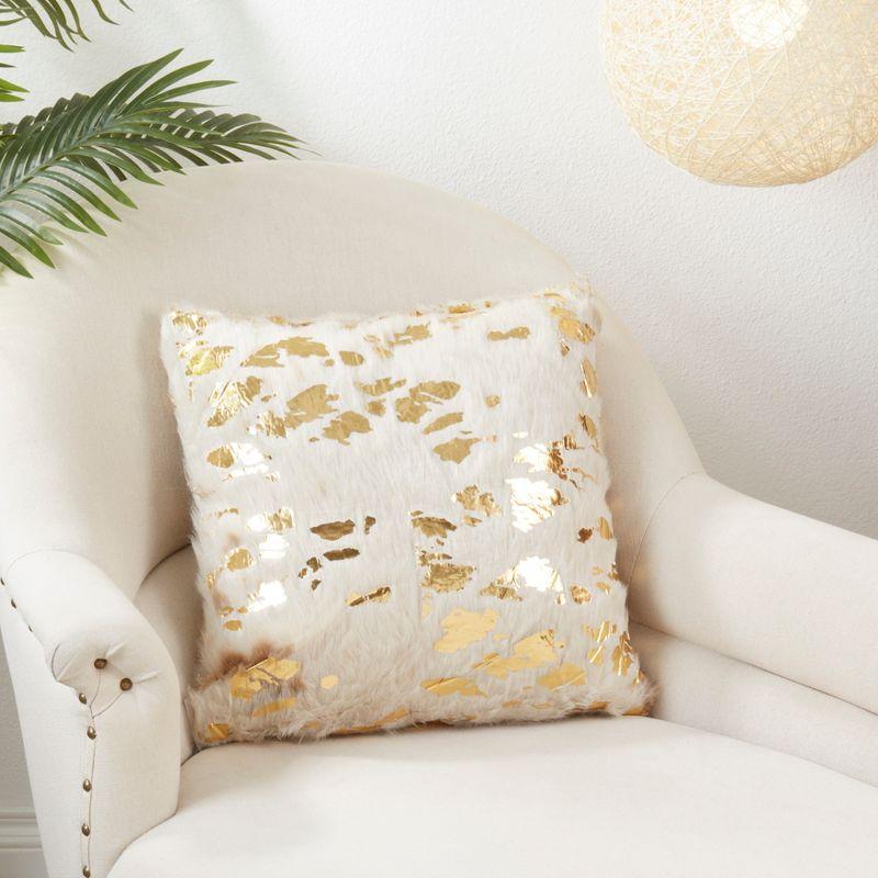 Posh Lait Abstract Reversible Throw Pillow