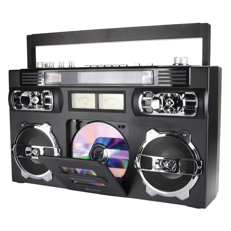 Emerson® Bluetooth® CD/Radio Retro Boom Box, Black, EPB-3004