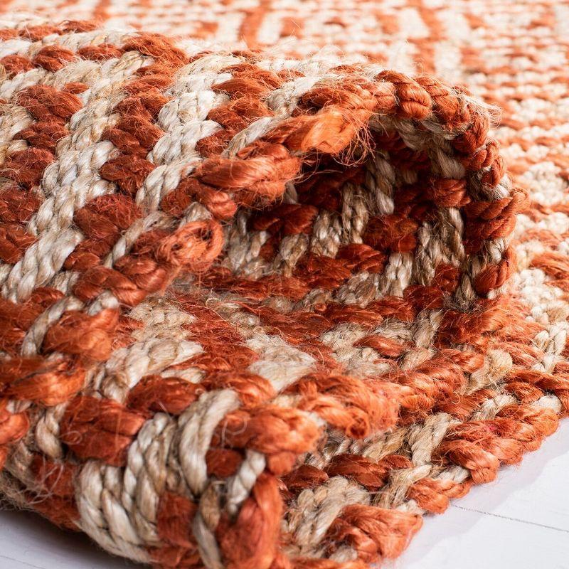 Natural Fiber NF266 Hand Woven Indoor Area Rug - Orange/Natural - 4'x6' - Safavieh.