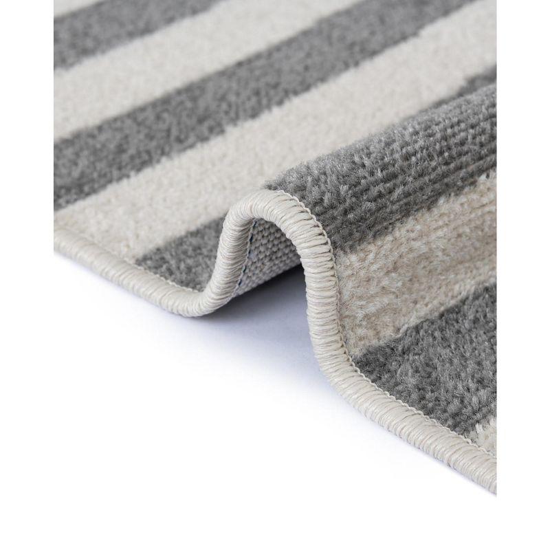 Unique Loom Williamsburg Collection Area Rug - Striped (10'  x 13' 1" Rectangle Dark Gray/Ivory)