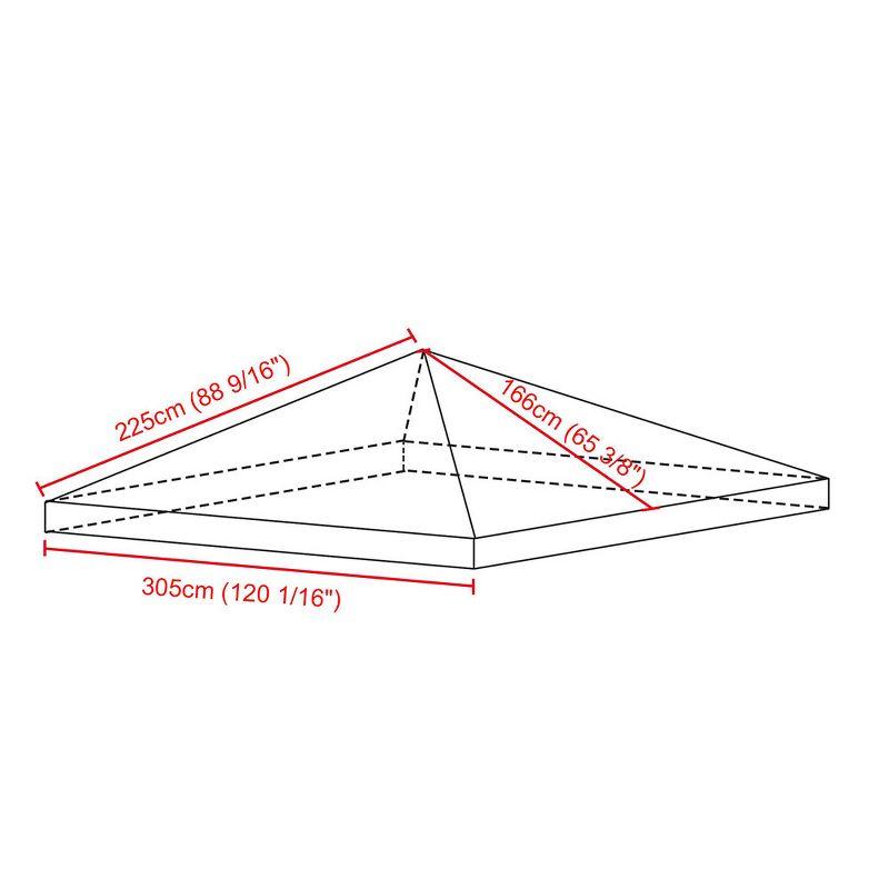 Yescom 10'x10' 1 Tier Canopy Gazebo Top Replacement for beach cabanas Cover Garden Outdoor Patio UV30+ 200g/sqm Tan