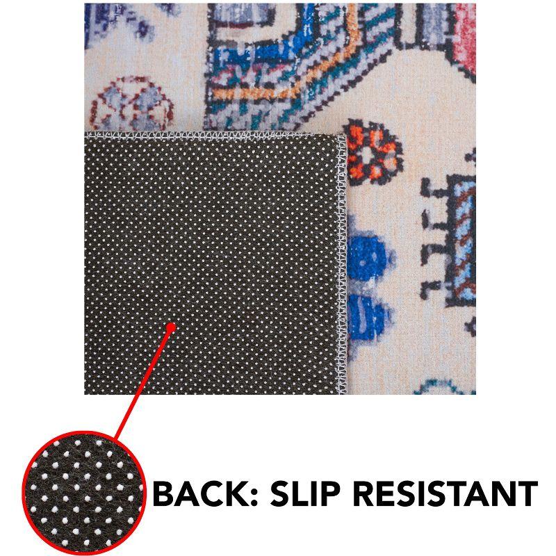 Tucson TSN194 Power Loomed Machine Washable Area Rug - Beige/Grey - 4'x6' - Safavieh.