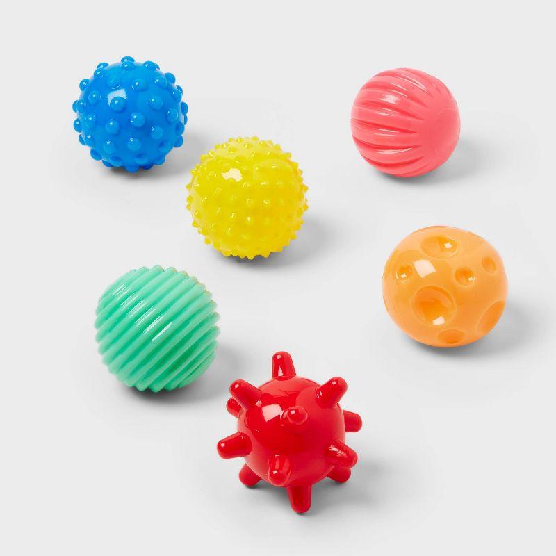 6ct Textured Balls Party Favors - Spritz™: Bouncy Stress Toys, Easter Egg Fillers, Kids' Multi-Colored Party Fun