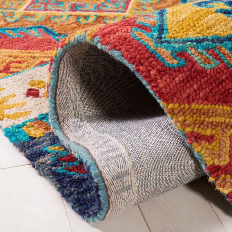 Aspen APN502 Hand Tufted Indoor Accent Rug - Navy/Ivory - 3'x3' - Safavieh