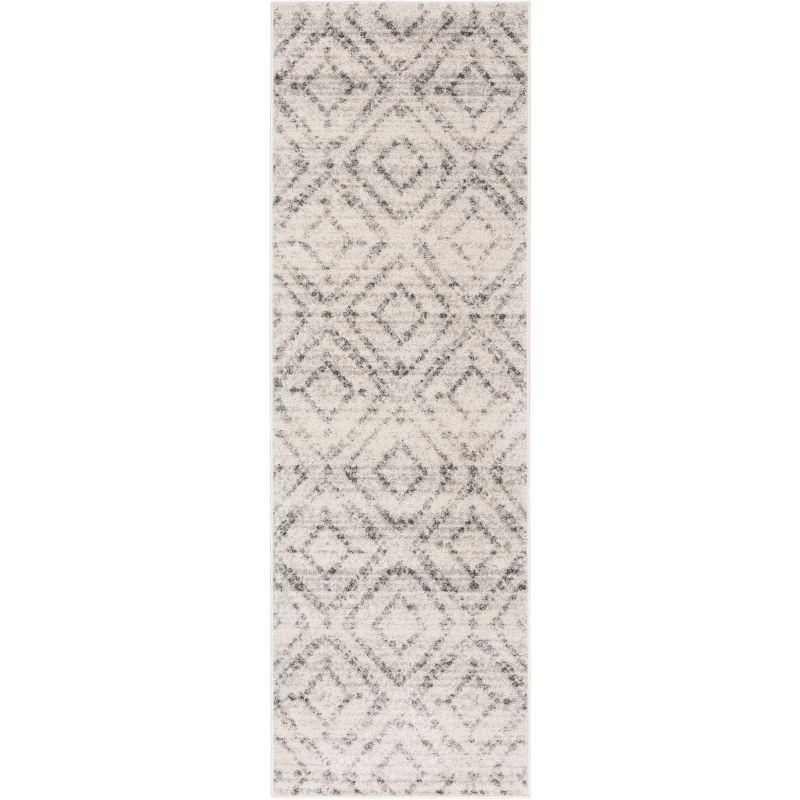 Adirondack ADR131 Machine Made Indoor Runner - Light Grey/Grey - 2'-6"x10' - Safavieh