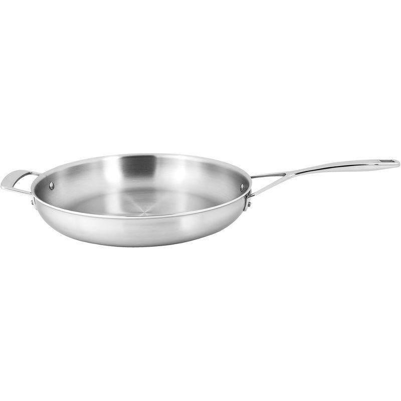 Demeyere Essential 5-ply 12.5-inch Stainless Steel Fry Pan with Lid