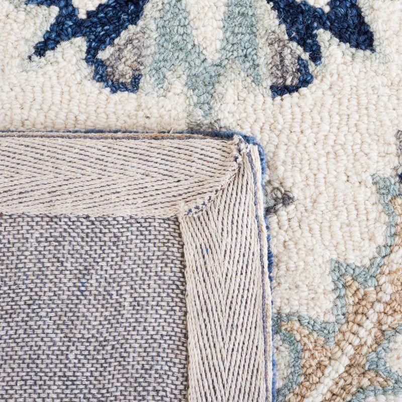 Martha Stewart Rugs Martha Stewart Hand Tufted Wool/Cotton Floral Rug in Blue/Gray