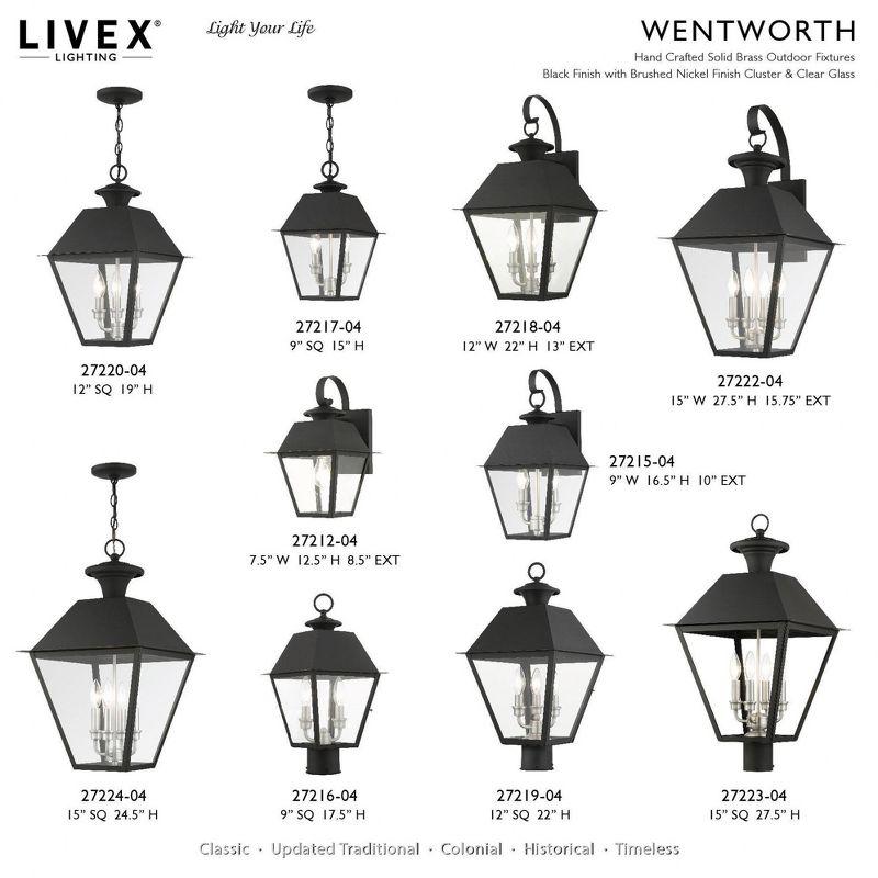 Livex Lighting Mansfield 3 - Light Wall Light in  Black