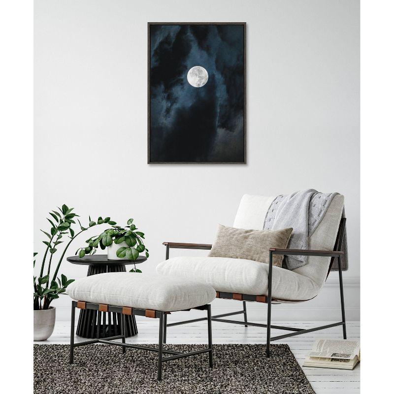 Kate & Laurel All Things Decor 23"x33" Sylvie Driftless Moon Art by Pete Olsen: Serene Home Decor