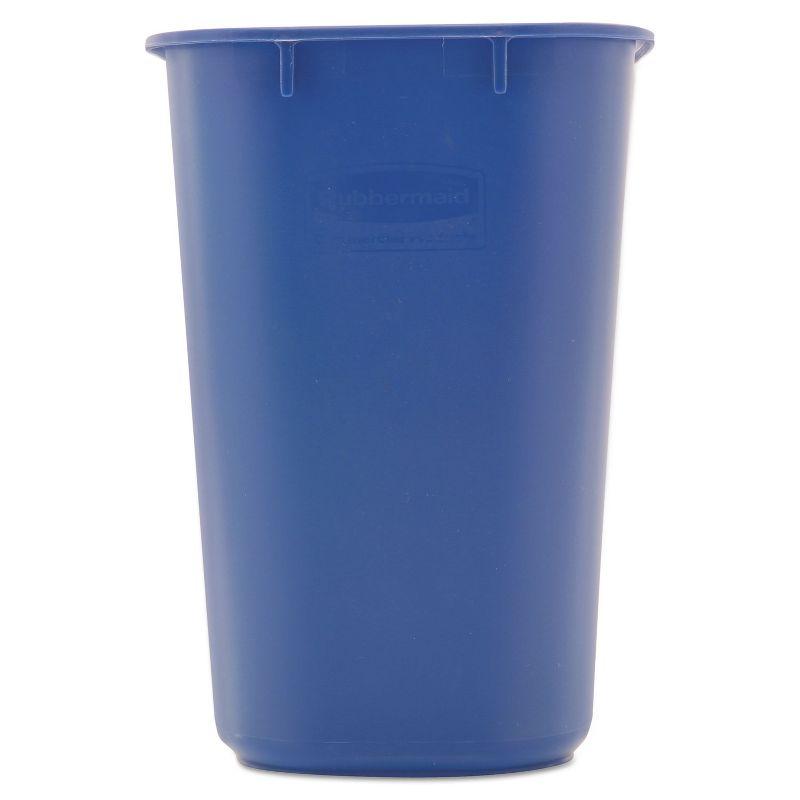 Rubbermaid Commercial Small Deskside Recycling Container Rectangular Plastic 13.625qt Blue 295573BE