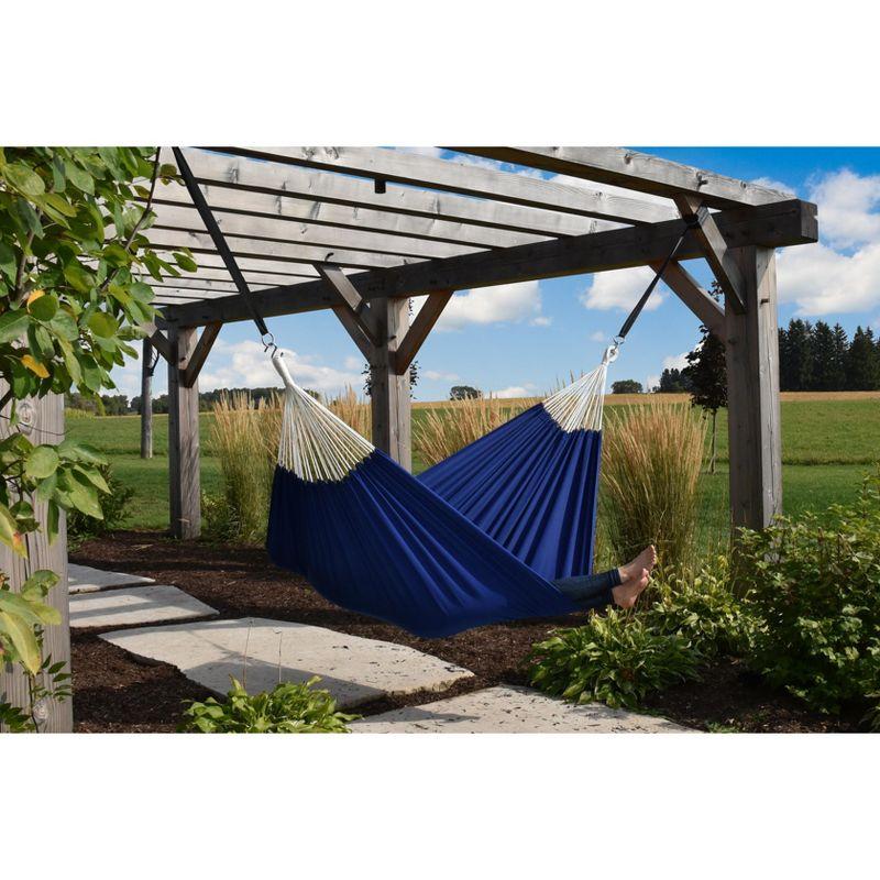 Vivere Brazilian Double Polyester Hammock - Blue Color