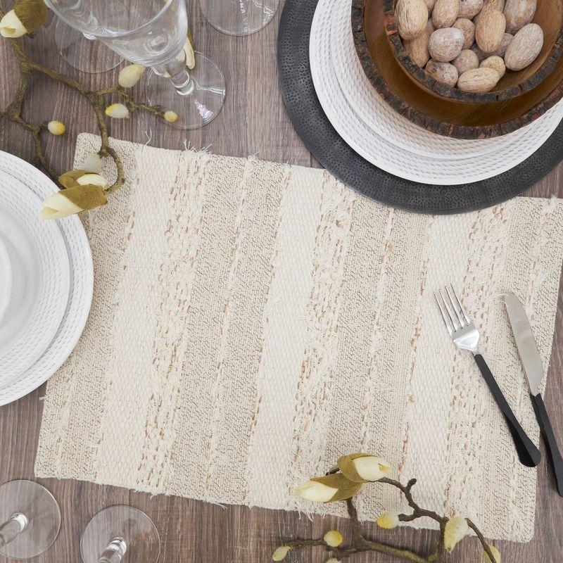 Amorette Cotton Striped Rectangle Placemat