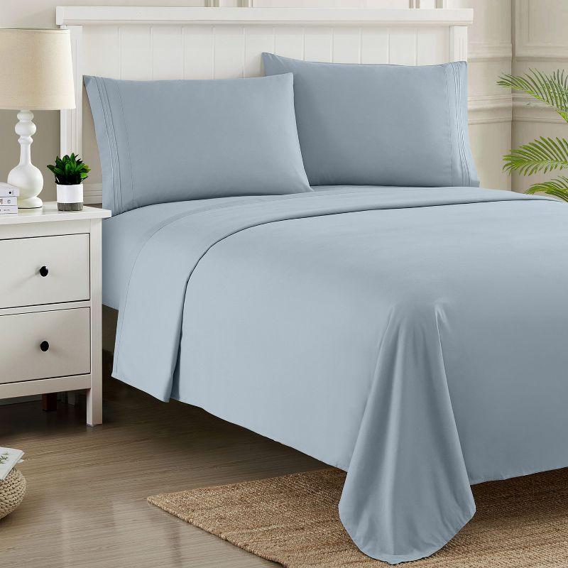 Sweet Home Collection Luxurious Classic Soft Solid 1800 Series Microfiber Sheet Set, Various Colors and Sizes