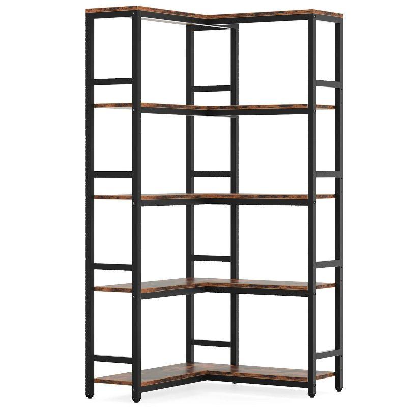 Hommoo 7-Tier Tall Corner Bookshelf