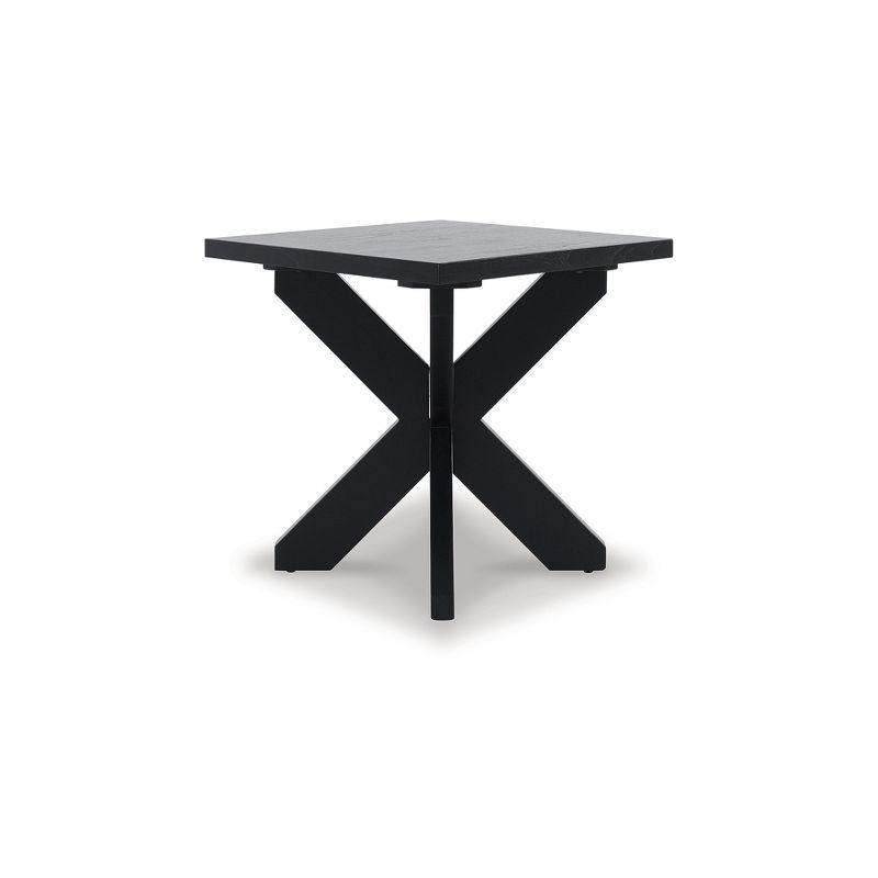 Signature Design by Ashley Contemporary Joshyard End Table, Black