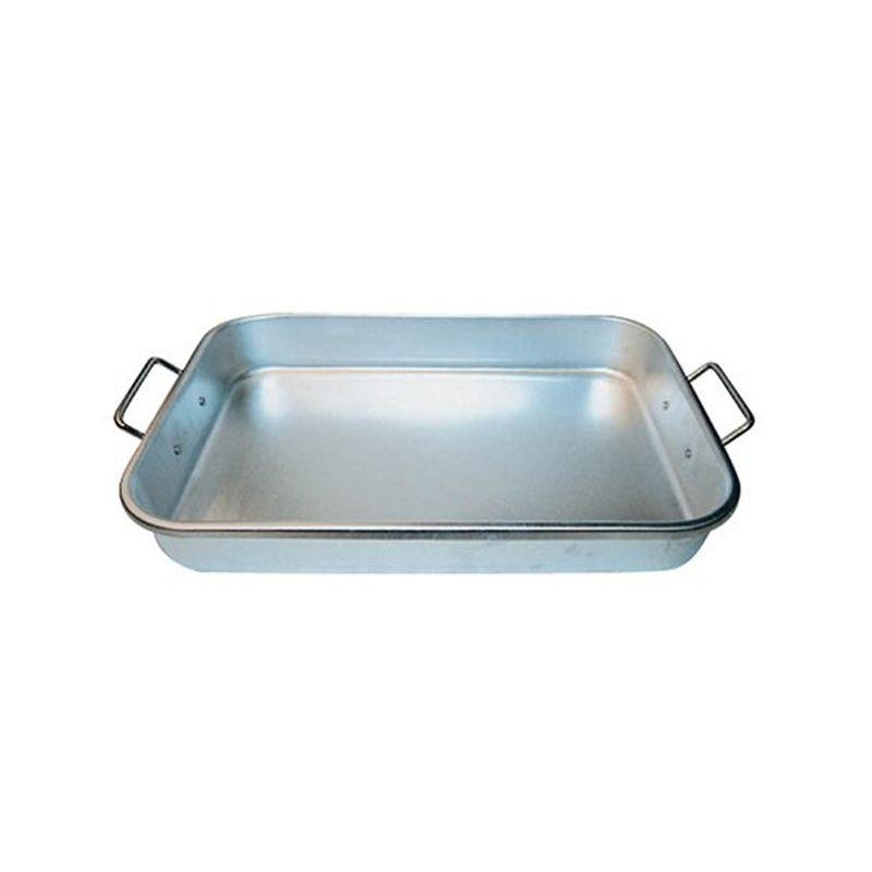 Silver Aluminum Rectangular Bake Pan with Handles, 17.75 x 11.5