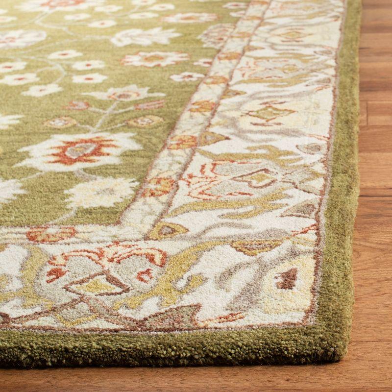 Anatolia AN562 Hand Tufted Indoor Area Rug - Moss/Ivory - 4'x6' - Safavieh