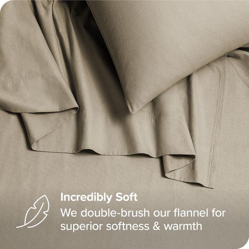 Bare Home Organic 100% Cotton Flannel Sheet Set