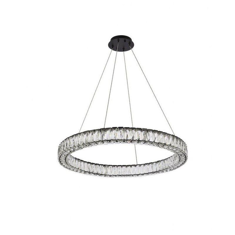 Elegant Lighting Monroe 1 - Light Pendant in  Black