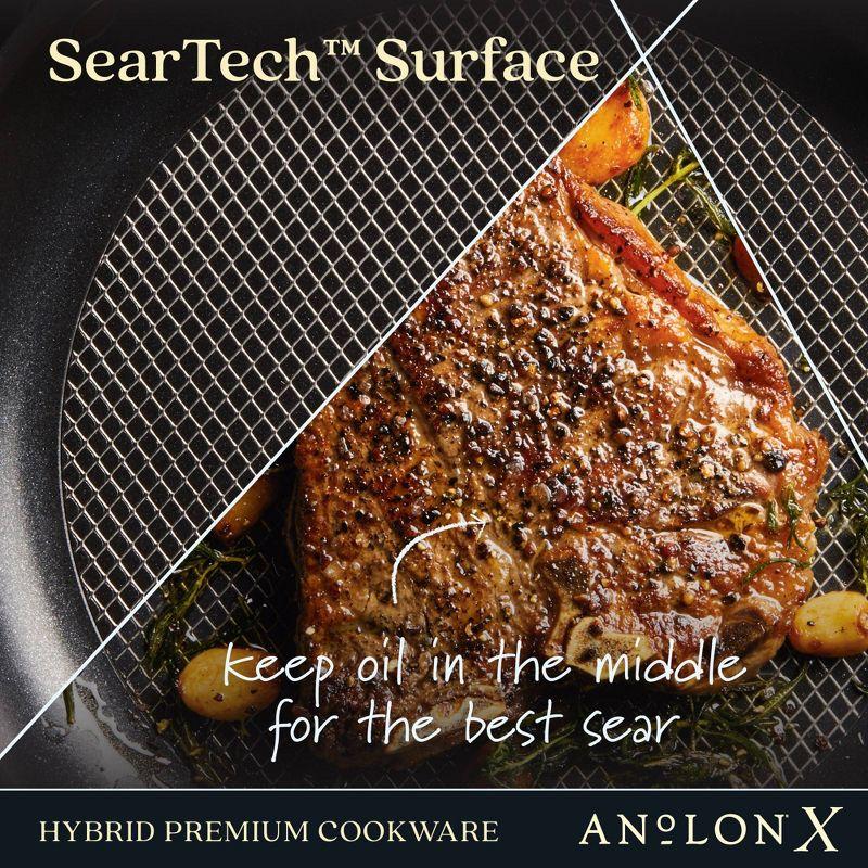 Anolon Anolon X Hybrid Nonstick Induction Frying Pans / Skillet Set - 8.25 Inch and 10 Inch