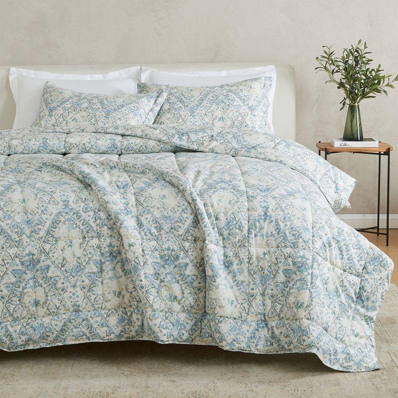FreshFolds Reversible Microfiber Comforter Set with Shams