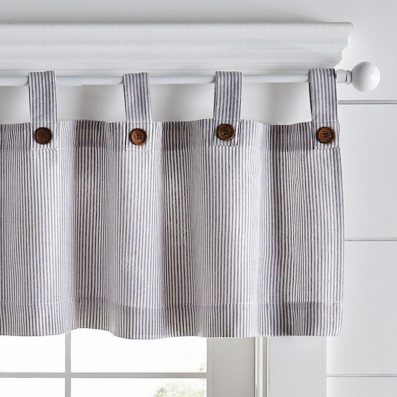 Liviana Striped Cotton Tailored 60'' W Window Valance