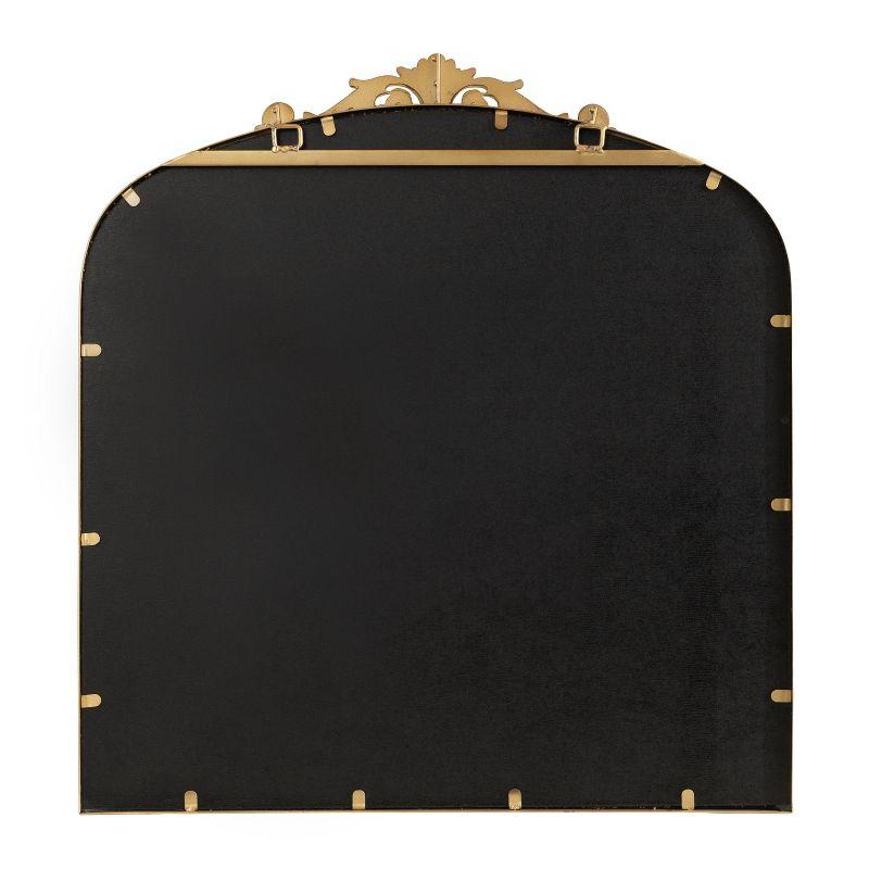 Kate & Laurel All Things Decor 28"x30" Arendahl Traditional Arch Mirror Gold: Baroque-Inspired, No Assembly Required