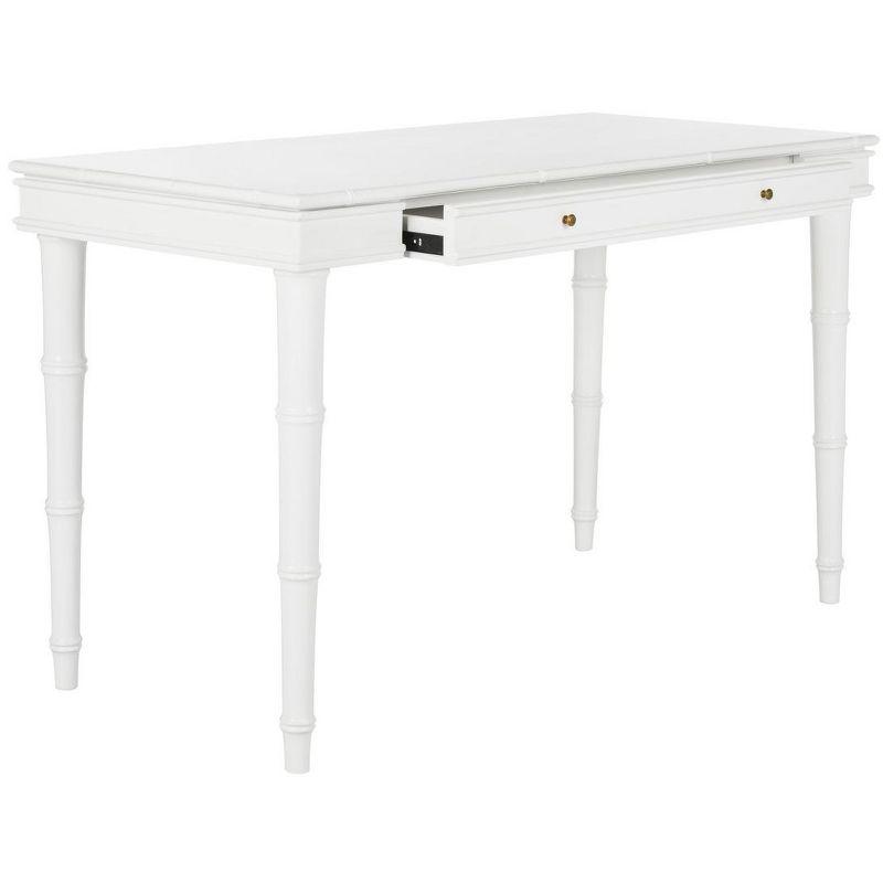 Noely Writing Desk - White/Gold Handle - Safavieh