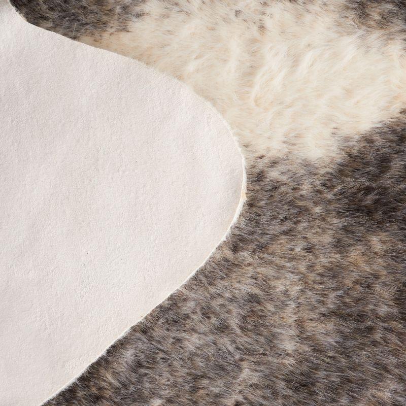 Faux Cowhide FCH203 Power Loomed Indoor Area Rug - Grey/Ivory - 6'x8' - Safavieh